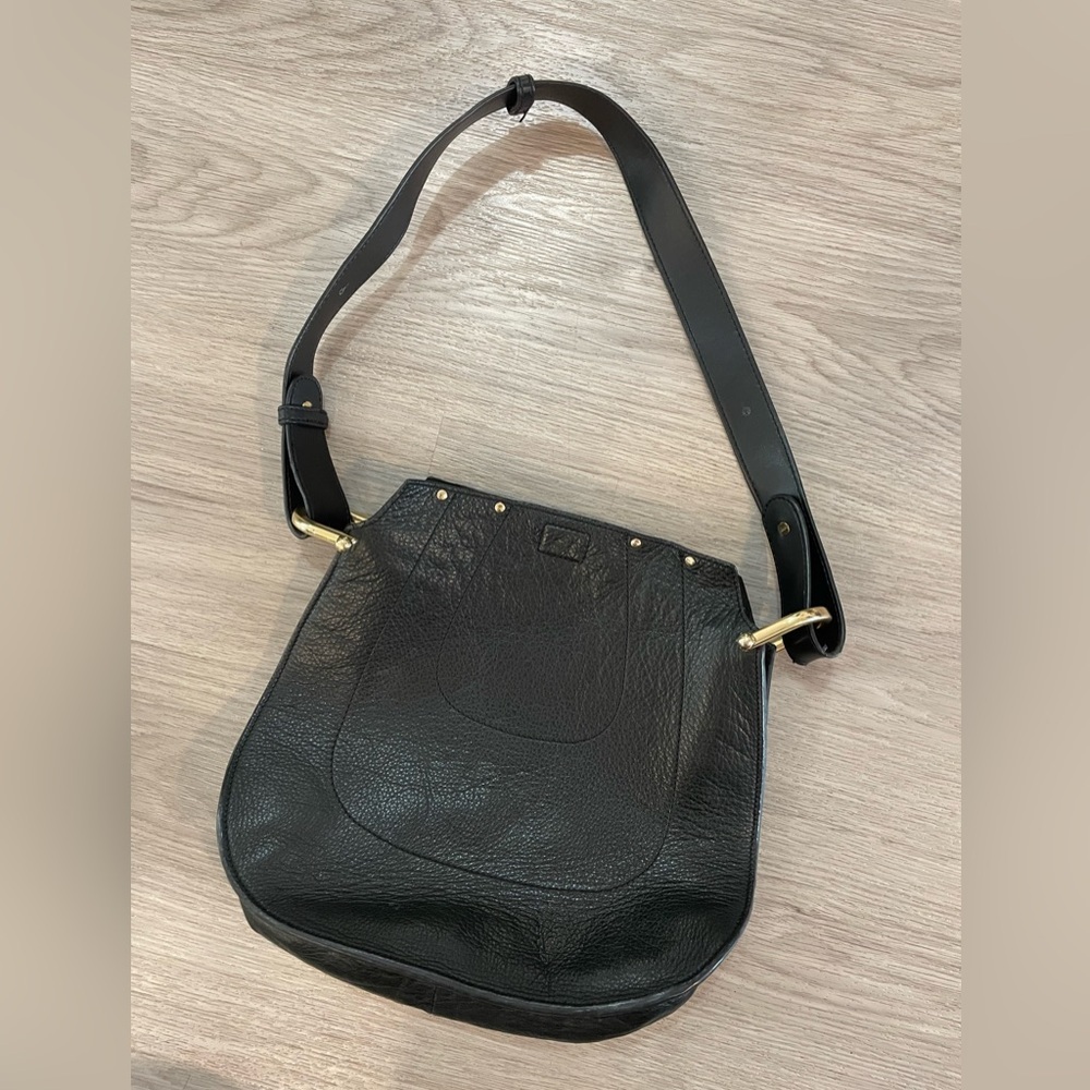 MARGOT Amazing Soft Black Leather Bucket Bag Purse - Picture 3 of 11